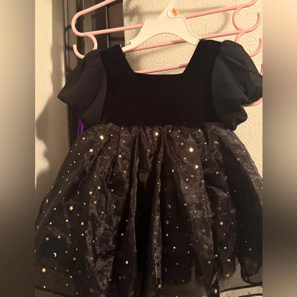 Taylor Joelle Holly and Bloom Black Sparkle Dress